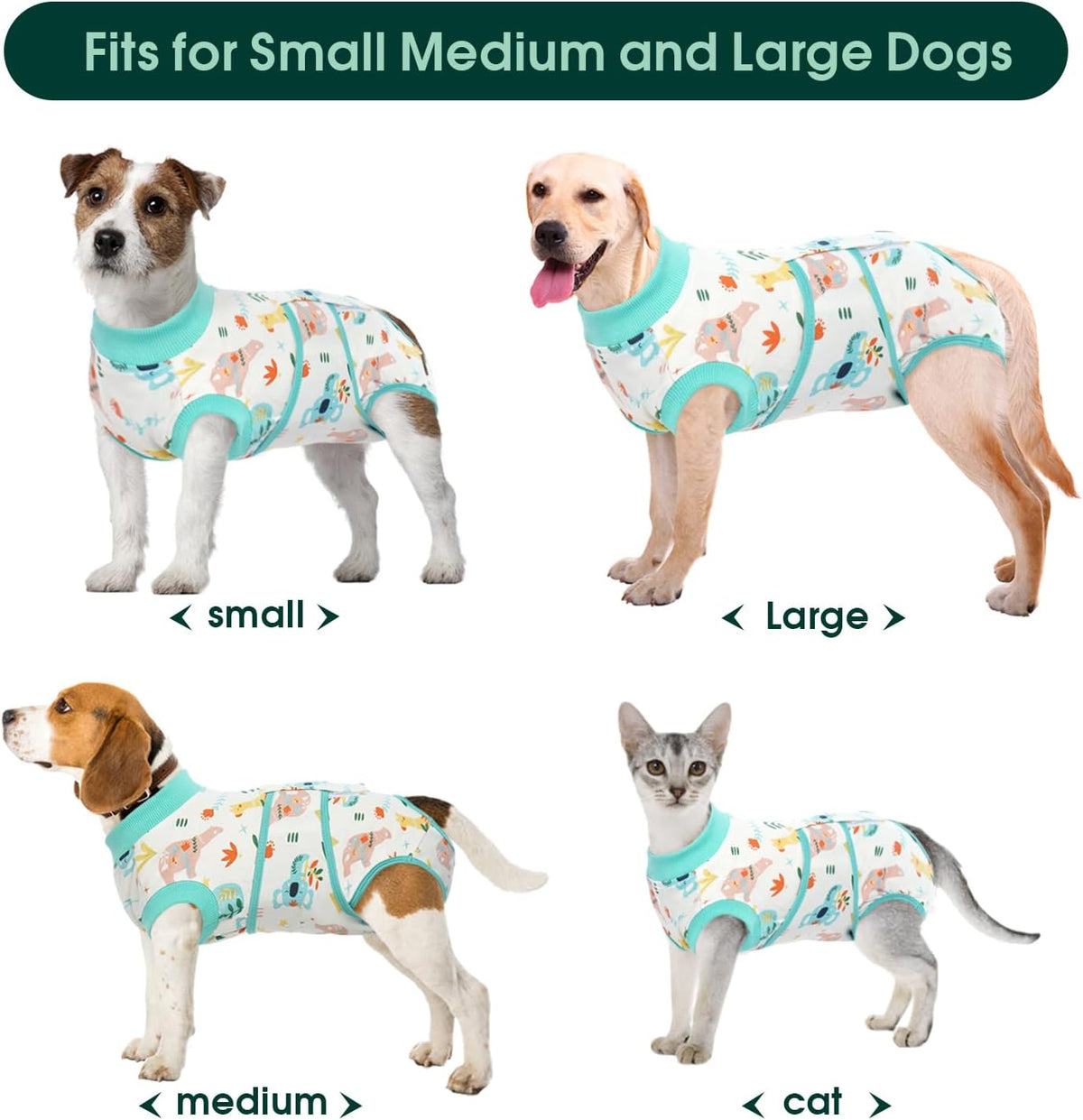 Recovery Suit for Dogs Cats After Surgery, Professional Pet Recovery Shirt Dog Abdominal Wounds - photo 3