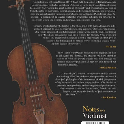 Notes to a Violinist: A Developmental Guide for Violinists & Teachers