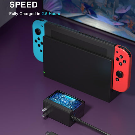 Dock Station for Nintendo Switch/Switch OLED, Replacement 3-in-1 TV Dock Set with Original IC Module, AC Charger & High-Speed HDMI Cable for 1080P HD Output（Not Compatible with Sw 2）