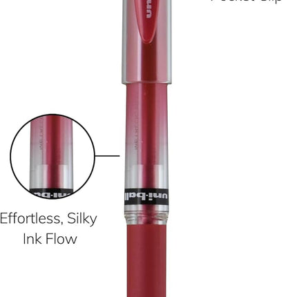 uniball Signo Gel Impact Pens, Bold Point (1.0mm), Metallic Red Ink, 6 Pens