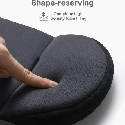 Infant Car Seat Insert Adjustable Head Support for Preemie Newborn Toddler, Reversible Baby Head Body Support Cushion for Carseats and Strollers Side Impact Protection - Black