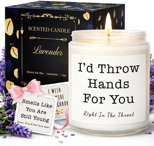 Funny Scented Candle Gift for Women with Replaceable Stickers
