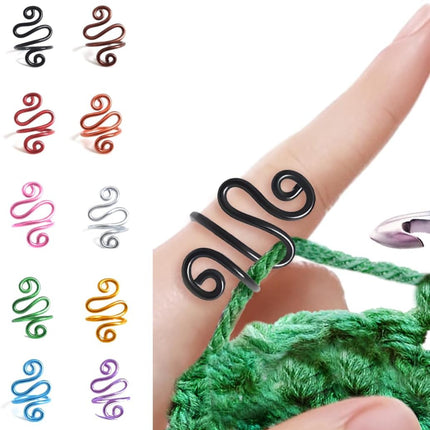 Handmade Crochet Tension Ring For Finger, Left Handed, Right Handed Zig Zag Ring, Yarn Tension Ring For Crochet, Crochet Gifts For Crocheters, Knitters