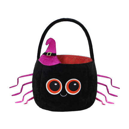 Halloween Trick or Basket, Pumpkin, Pink Bow
