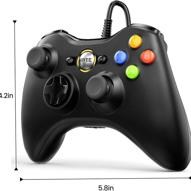 PC Controller, Wired Controller Compatible with Microsoft Xbox 360 & Slim/PC Windows 10/8/7, with - photo 2