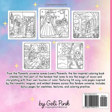 Lovers moments coloring book: A lovely and bold coloring book for music and coloring fans