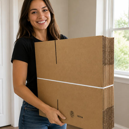 Medium Moving Boxes 18"L x 14"W x 12"H 20-Pack Corrugated Cardboard Box for Shipping, Mailing, Packing, Packaging and Storage