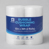 Bubble Cushioning Wrap 12 inch x 36ft x 2 Packing Rolls for Moving Boxes, Moving & Shipping Supplies, Perforated Every 12 Inch
