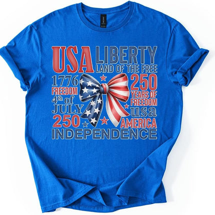 USA 250th Independence Day Tee T-Shirt Shirt 1776 2026 4th of July Patriotic Unisex