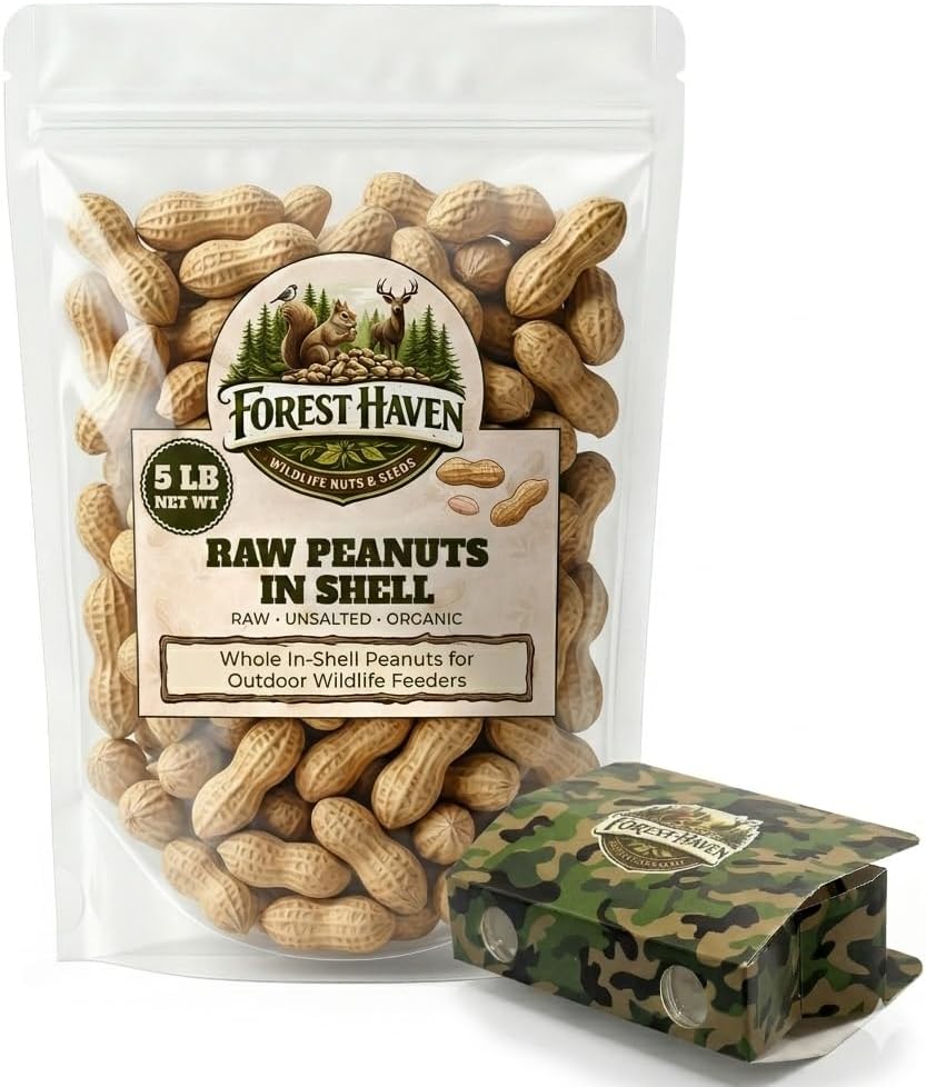 Premium Raw Peanuts for Squirrels - 5 lb Bulk Wildlife Food