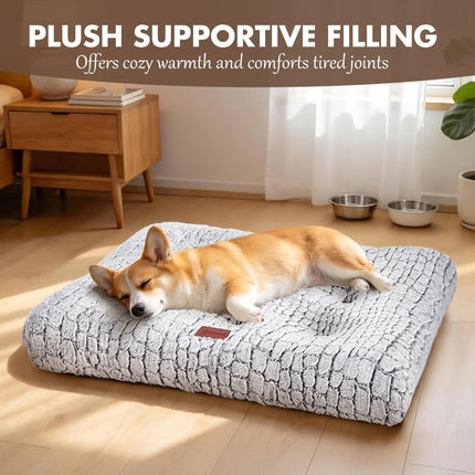 Cama para perro pequeño para jaula, colchoneta blanca 24"x18"