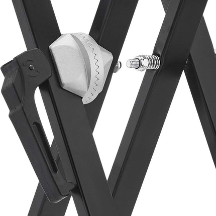 Amazon Basics Sturdy Keyboard and Piano Stand, Heavy-Duty Adjustable Height, X-Shape Design, Durable, Black, 27.5 to 38.2 inches