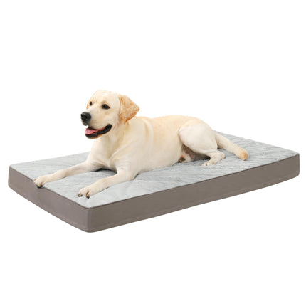 Cama ortopédica para perros grandes con forro impermeable, gris, 35x22