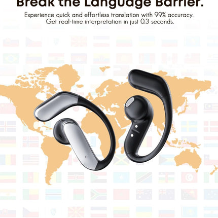 Translation Earbuds, Ai Translation Earbuds Real Time, Translation Earbuds with 174 Languages & 90H Playtime, Bluetooth 6.1, Clear Mic, Wireless Earbuds for Business, Travel & Meetings