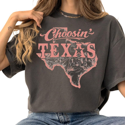 Choosin' Texas Tshirt, Ella’s Fellas Club Shirt, Western Texas Shirt, Pride Wear Outfit, Texas Lover Gift, Country Lifestyle Top, Chosen Texas Shirt