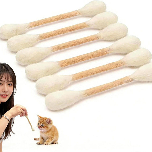 Cotton Swabs Cat Toys with Catnip,6 Pk Soft Interactive Giant Q Tip Cat