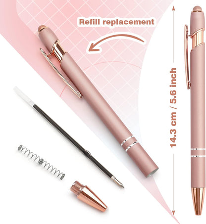 6 Pack Ballpoint Pen 2-in-1 Stylus Retractable Ballpoint Pen with - photo 3