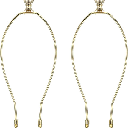 PATIKIL 11.5 Inch Lamp Harp Kit with Finial, 2 Set Detachable Shade Bracket Holder, DIY Lighting Accessories for Table Floor Lamps, Gold Tone
