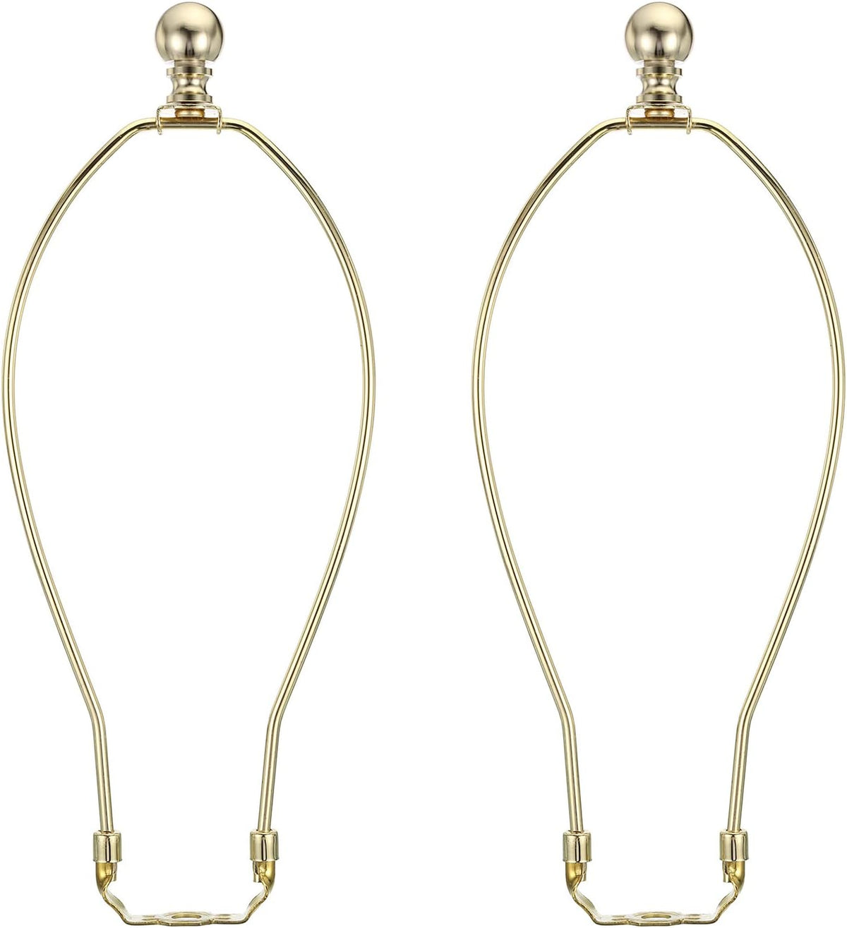 11.5 Inch Gold Tone Lamp Harp Kit with Finial, 2 Sets