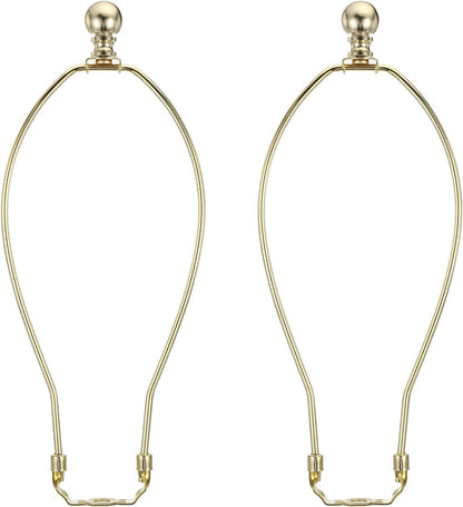 11.5 Inch Gold Tone Lamp Harp Kit with Finial, 2 Sets