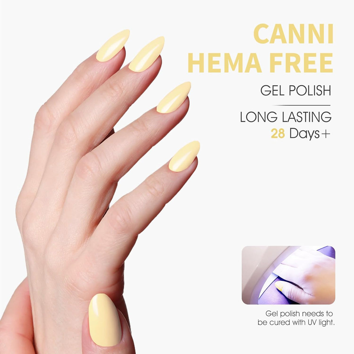 Pastel Yellow Gel Nail Polish - photo 3