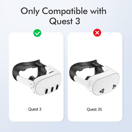 Face Pad for Meta Quest 3 Facial Interface for Oculus Quest 3 Accessories Sweet-Proof PU Leather Foam Cushion Face Cover Replacement Black