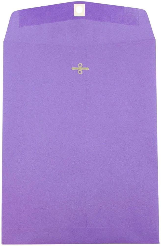 9 x 12 Violet Purple Recycled Clasp Envelopes, 25 Pack