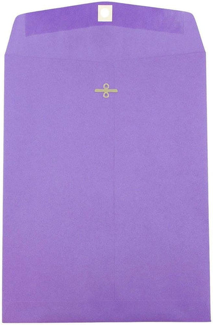 9 x 12 Violet Purple Recycled Clasp Envelopes, 25 Pack