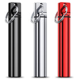 Metal Portable Toothpick Holder Box 3 Pieces, Pocket Waterproof Case Toothpicks Container with Keychain for Outdoor Picnic and Camping travel purse Ear Wax Removal Tool Case Needle Holder cotton swab