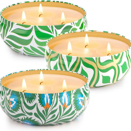 Large 36 oz Citronella 3-Wick Soy Wax Jar Candle for Outdoor and Indoor Use