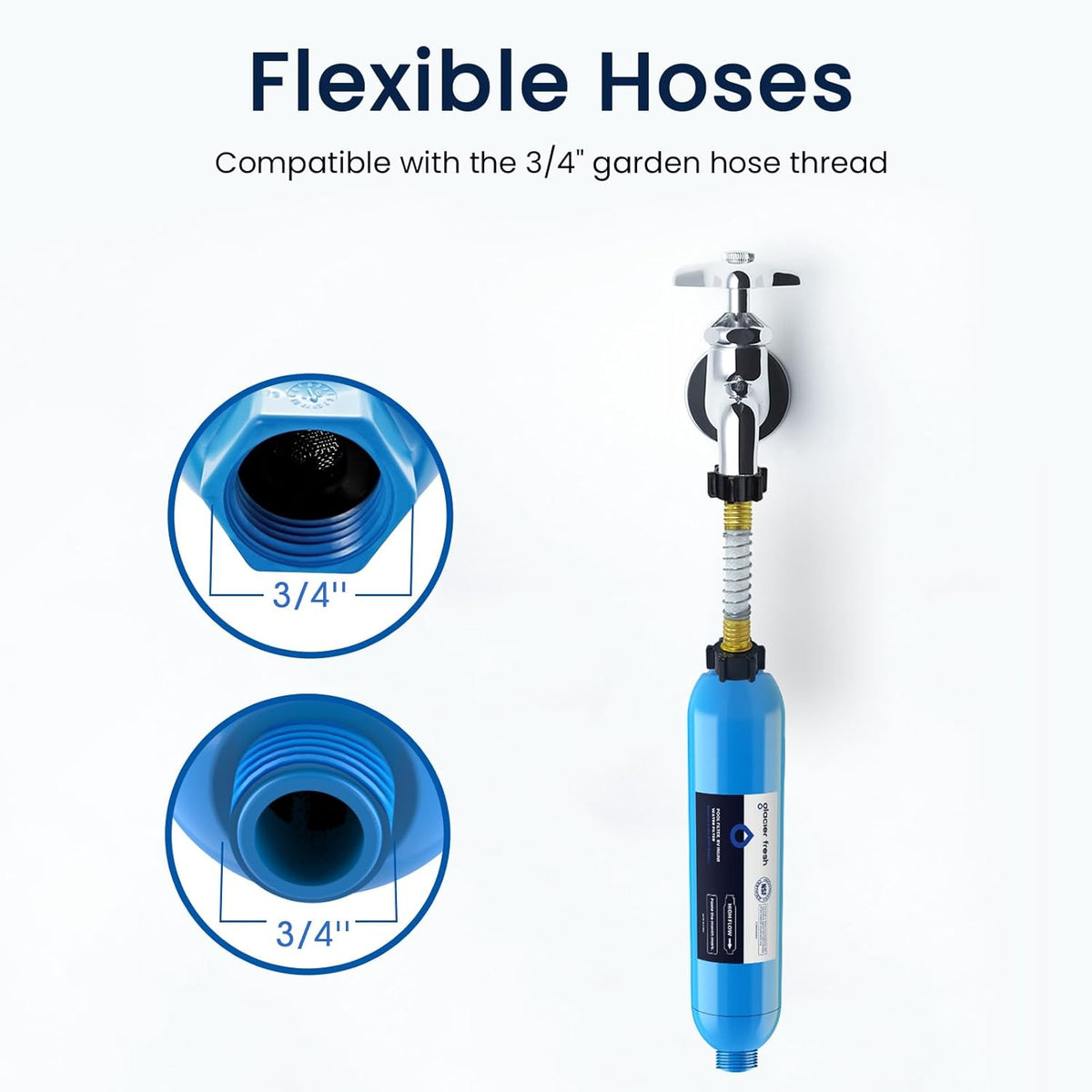 Garden Hose End Pre-Filter for Swimming Pool, Hot Tubs, Spa, Inflatable Pool, Ponds, Greatly Reduces Bad - photo 3