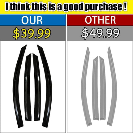 Tape-on Rain Guards for 2018-2022 Honda Accord, Side Vent Visors Shades Window Deflectors