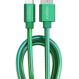 Metallic Shine 6 ft USB-C Fast Charging Cable - Green