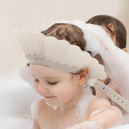 Baby Shower Cap Shield, Bathing Cap Bath Hat Bathing Safe Silicone Protection, Soft Adjustable Visor Hat for Protector Head Eye Ear, Christmas Gifts