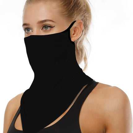 YAYOUREL Neck Gaiter Face Mask Bandanas for Men Women UV Face Scarf Cover Ear Loop Hole Facemask for Fishing Running Cycling