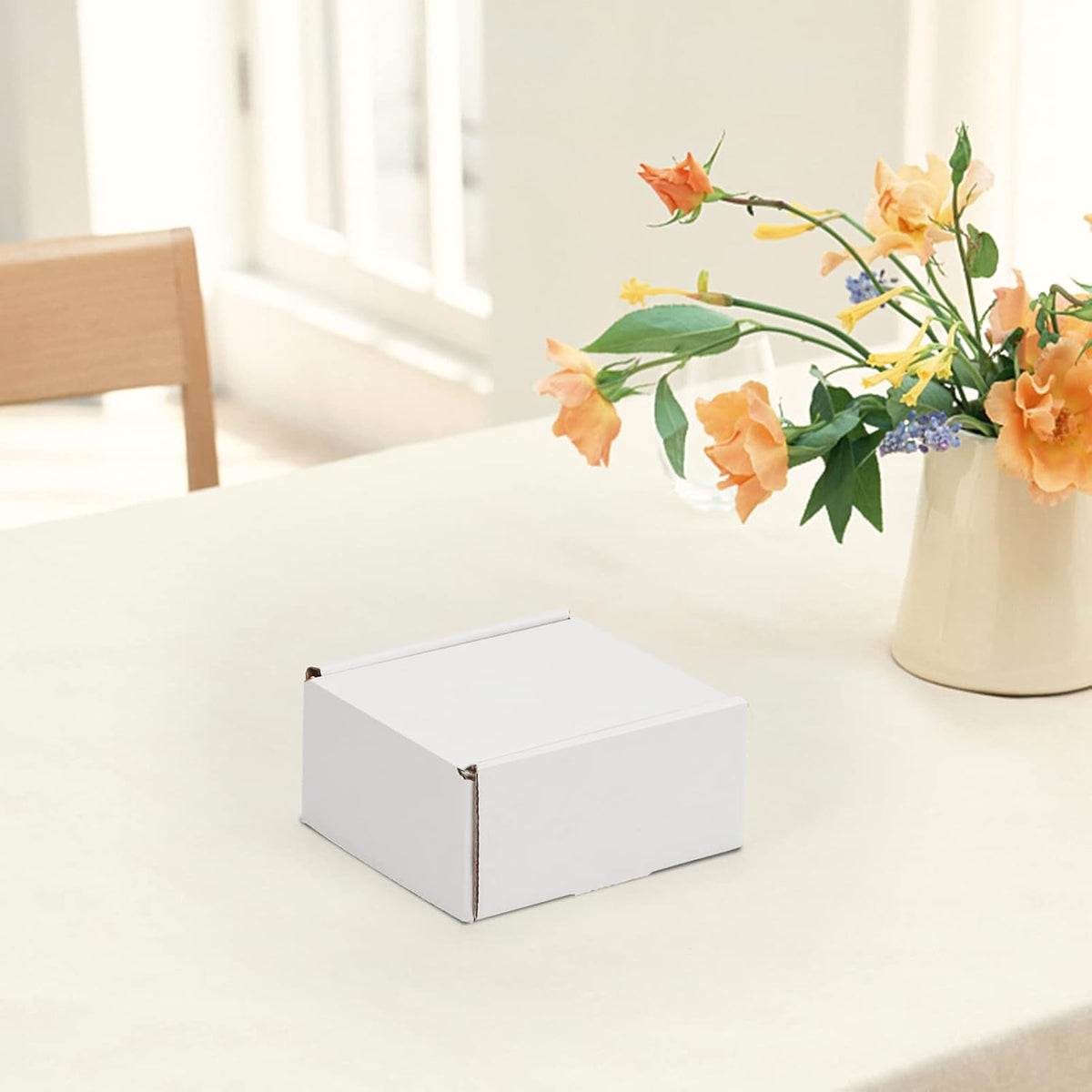 4 x 4 x 2 Inch White Corrugated Shipping Boxes, Set of 100 - photo 5