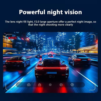 1080P HD Dash Camera with 170° Wide Angle Vehicle Cam, Car Front and Rear Inside Dashcam Car Video Recorder, Night Vision, Loop Recording, G-Sensor, 24H Parking Monitor, Loop Recording