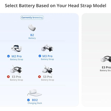 BOBOVR M3 Pro Battery Pack Head Strap Accessories, Compatible with Meta Quest 3/Quest 3S,Reduce Facial Stress,Magnetic Battery Swap Design