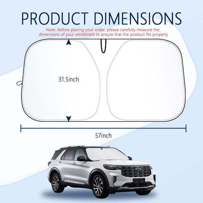300T Thickened Automotive Glass Sunshade and Comes with Storage Bag,Keep Car Interior Cool,Universal - photo 2
