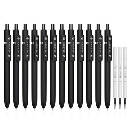 GX3 Blue Gel Pens, 6Pcs Quick Dry Smooth Writing Pen with 3 Refills