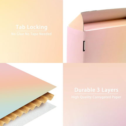 6x4x2 Small Shipping Boxes for Small Business, 30 Pack Color Cardboard Boxes for Shipping Packing Mailing