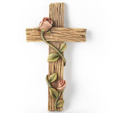 Home Decor 8.25" H Mystical Rose Cross for Wall