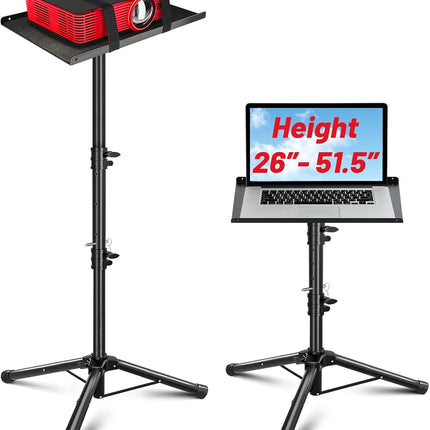 Projector Stand Tripod Adjustable - Stable for Tablets Phones Book Height 26" to 51.5" Multifunctional Laptop DJ Rack Stand Portable for Outdoor Movies
