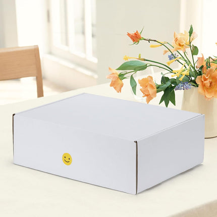 HORLIMER 12x9x4 inches Shipping Boxes Set of 1, White Corrugated Cardboard Mailer Box for Packing, Mailing, Small Business
