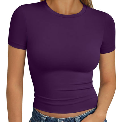 Womens Short Sleeve T Shirt Basic Summer Top