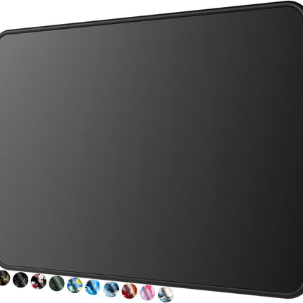 MROCO Mouse Pad [30% Larger] with Anti-Fray Stitched Edges, Premium-Textured Waterproof Surface, Non-Slip Rubber Base, Computer & Gaming Mouse Mat for Laptop, Office & Home, 8.5 x 11 in, Black