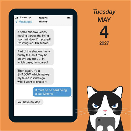 Texts from Mittens the Cat 2027 Day-to-Day Calendar: One Cat, Two Paws, Unlimited Drama