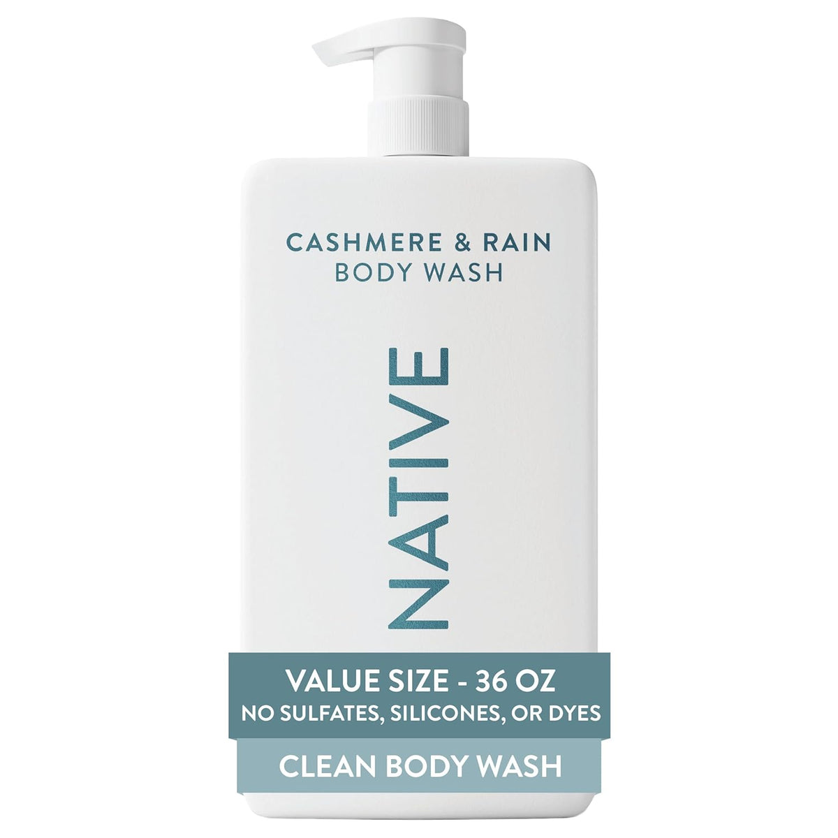 Body Wash for Women & Men, Cashmere & Rain, 36 oz Pump Bottle, Sulfate-Free & Gentle for All Skin Types
