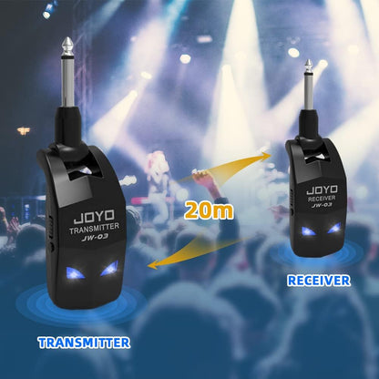 2.4GHz Wireless Guitar System 4 Channels Rechargeable Audio Wireless Transmitter Receiver for Guitar - photo 2