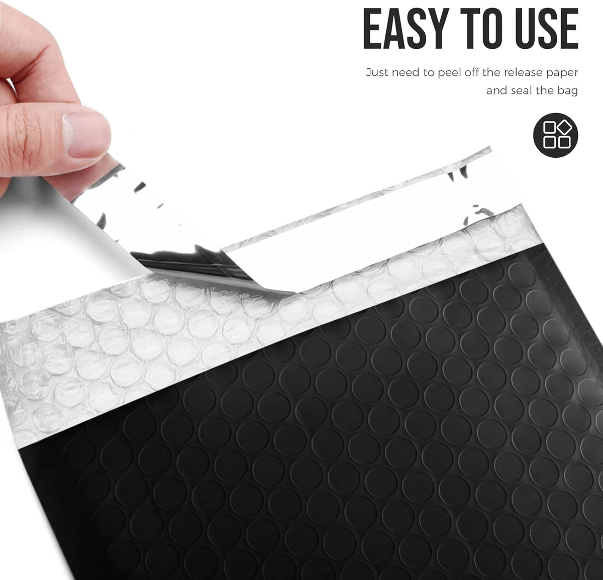 Black 6x10 Bubble Mailers, 100 Pack - photo 5